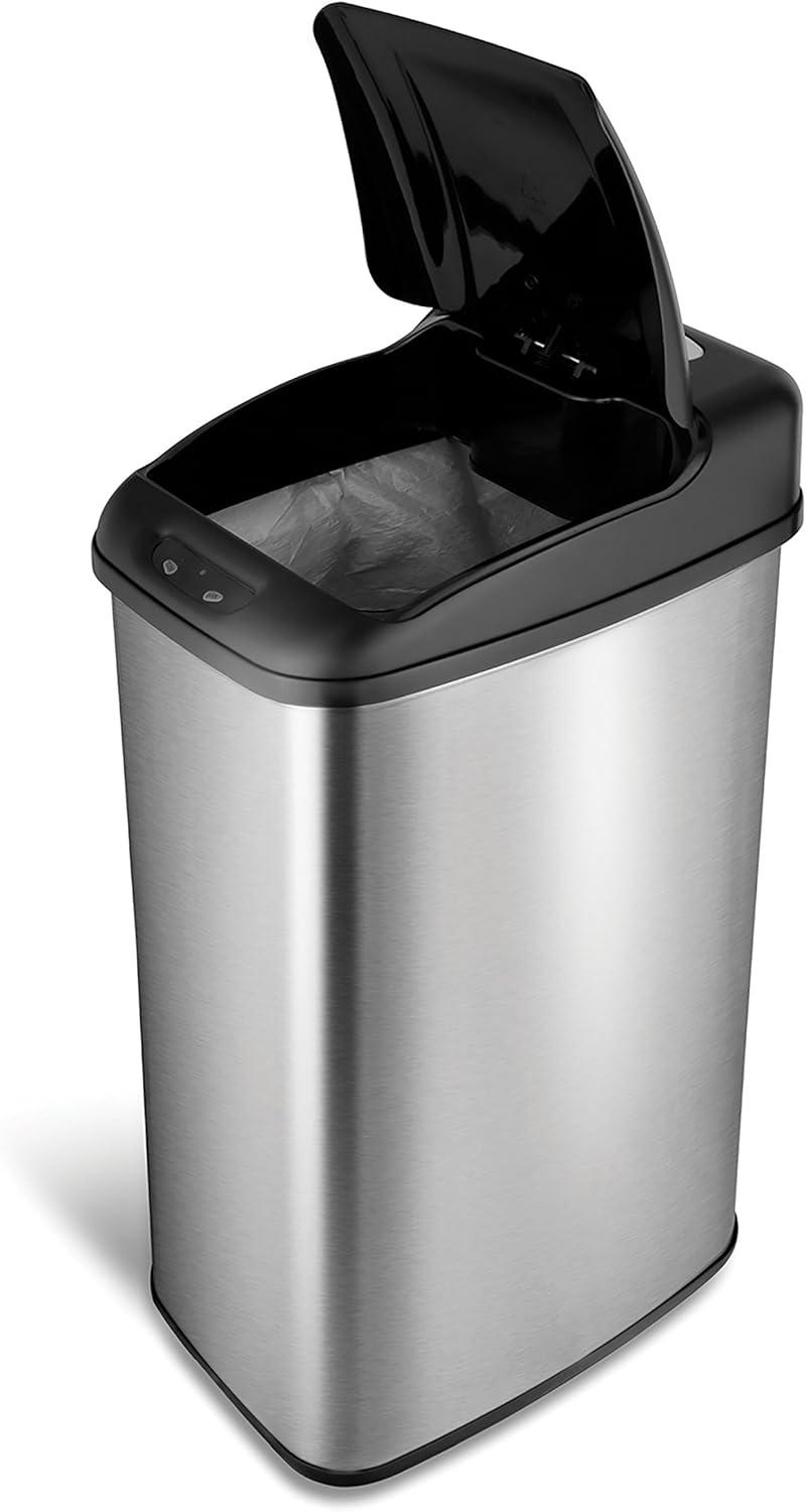 image:imageNINESTARS DZT506 The Original Automatic Motion Sensor Trash Can 132 Gal 50 L Stainless Steel