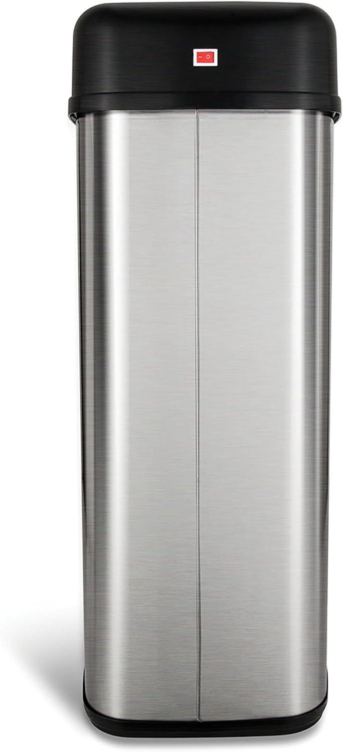 image:imageNINESTARS DZT506 The Original Automatic Motion Sensor Trash Can 132 Gal 50 L Stainless Steel