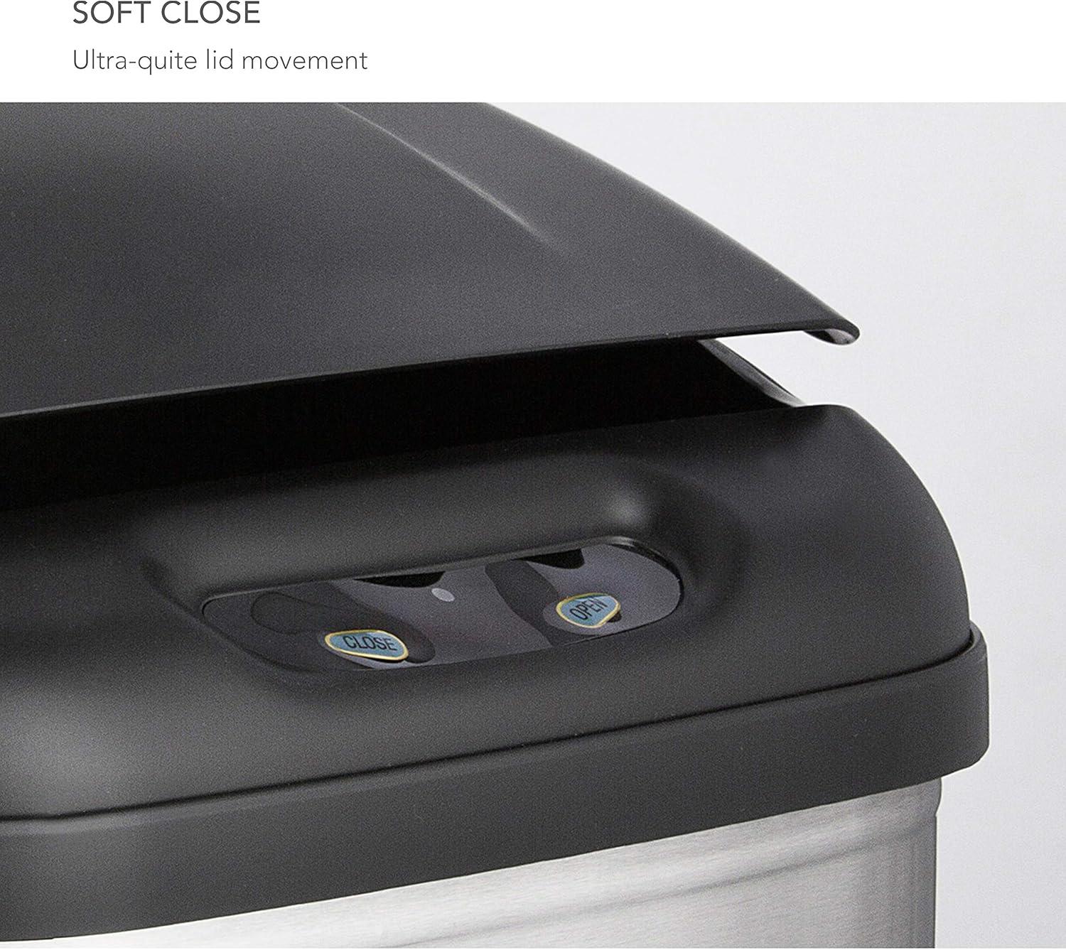 image:imageNINESTARS DZT506 The Original Automatic Motion Sensor Trash Can 132 Gal 50 L Stainless Steel