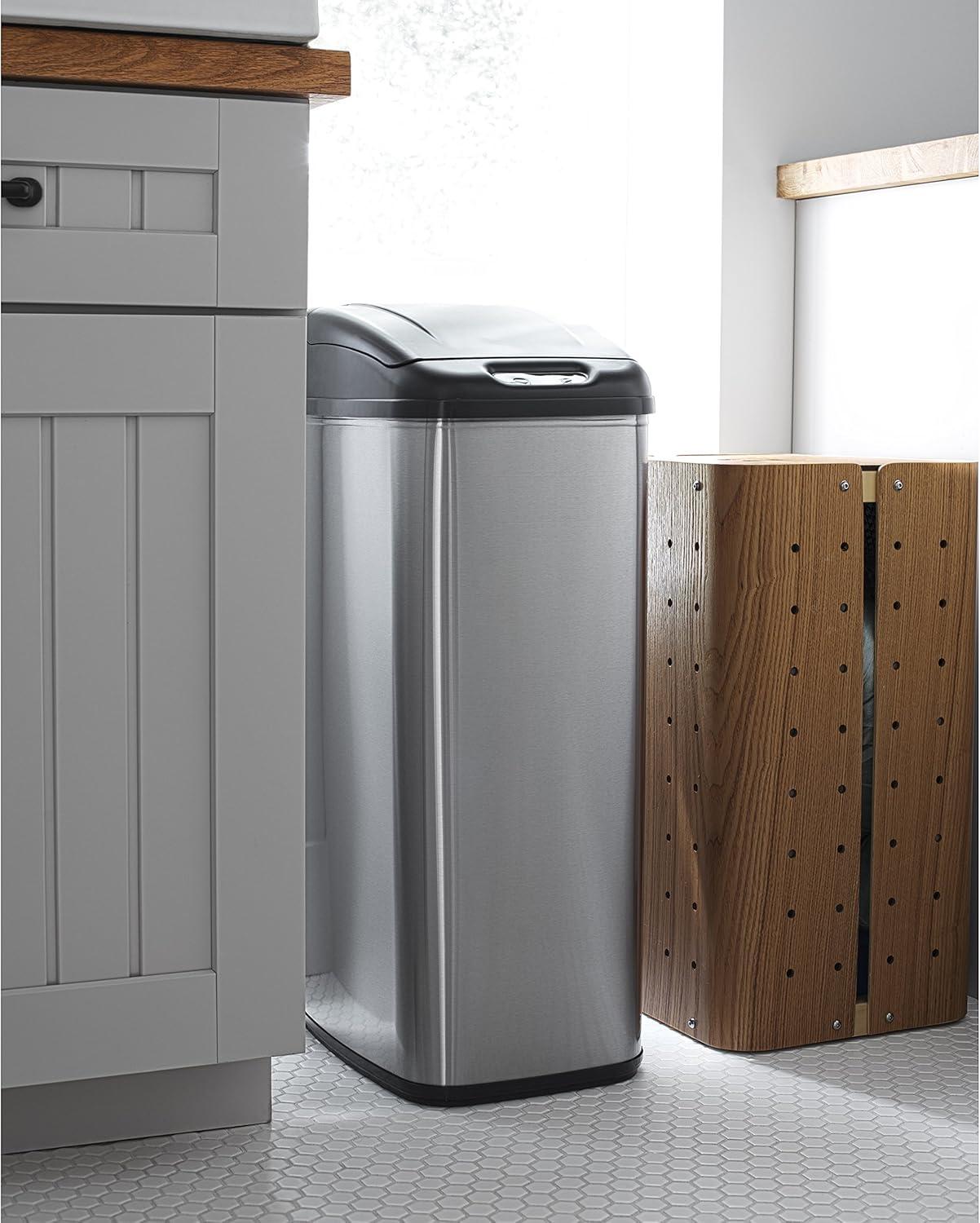 image:imageNINESTARS DZT506 The Original Automatic Motion Sensor Trash Can 132 Gal 50 L Stainless Steel
