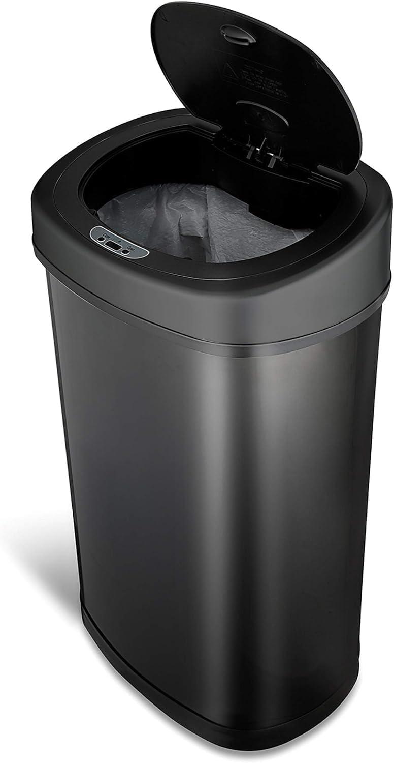 image:imageNINESTARS DZT509BK The Original Automatic Motion Sensor Trash Can 132 Gal 50 L Black