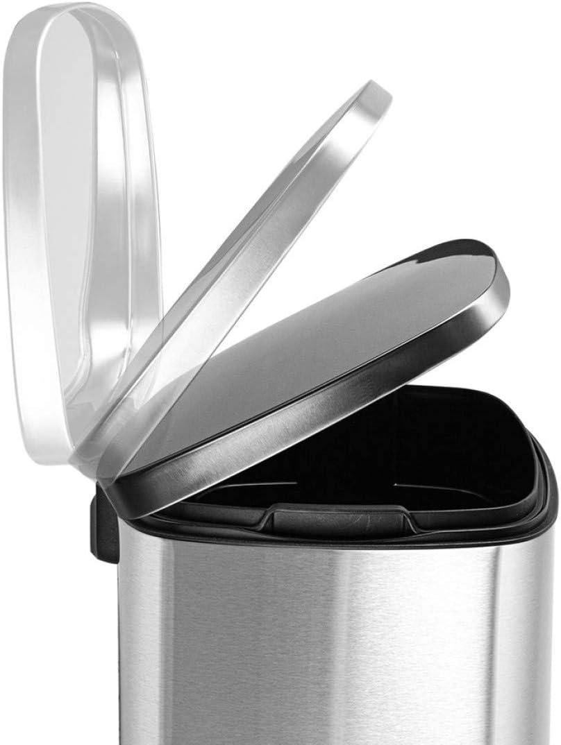 image:imageNinestars SOT508 Step On Trash Can Large Silver