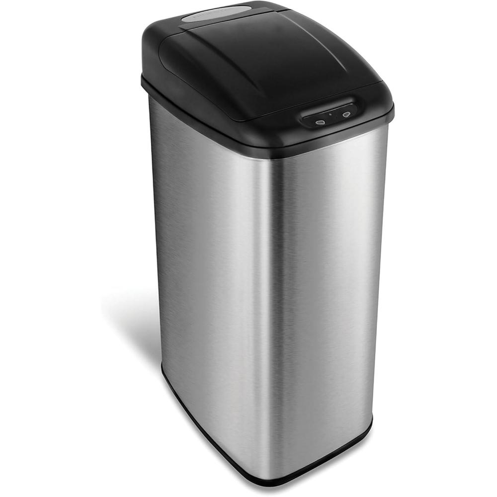 image:imageNINESTARS DZT506 The Original Automatic Motion Sensor Trash Can 132 Gal 50 L Stainless Steel