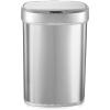 image:imageNinestars DZT5049 Automatic Touchless Motion Sensor Oval Trash Can with Black Top 13 gallon50 L Stainless SteelSilver