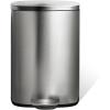 image:imageNinestars SOT508 Step On Trash Can Large Silver