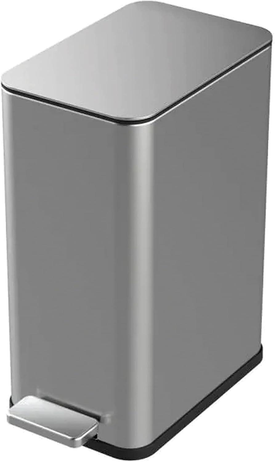 image:imageNINESTARS XZD1088 Step On Trash Can Small Silver