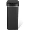 image:imageNinestars DZT5016BSS Automatic Touchless Motion Sensor Oval Trash Can with Black Top 13 gallon50 L Stainless Steel