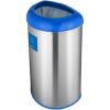 image:imageNinestars OTT5019BL Open Top Trash Can Large Silver