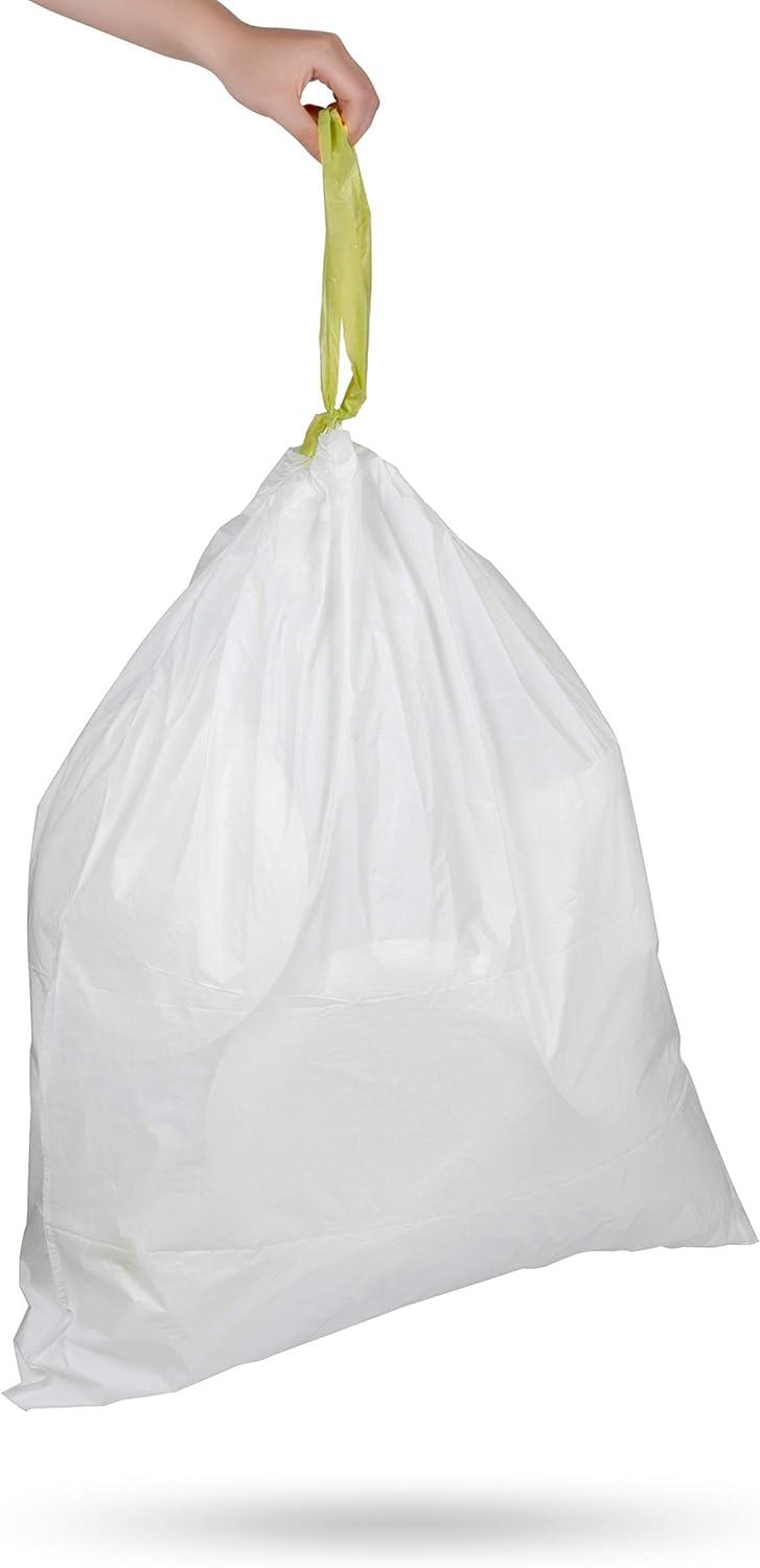 image:imageNINESTARS NSTB1030 Extra Strong White Trash Bag wDrawstring Closure 10 Gal 40 L 30 count30 Count Pack of 1