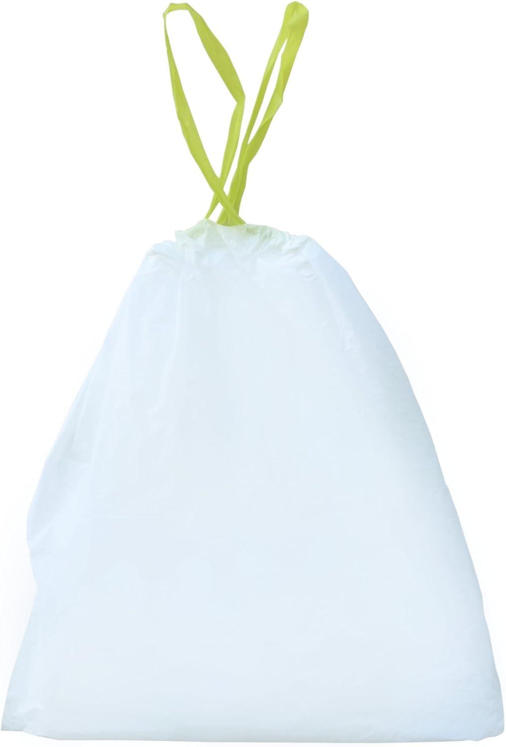 image:imageNINESTARS NSTB1030 Extra Strong White Trash Bag wDrawstring Closure 10 Gal 40 L 30 count30 Count Pack of 1